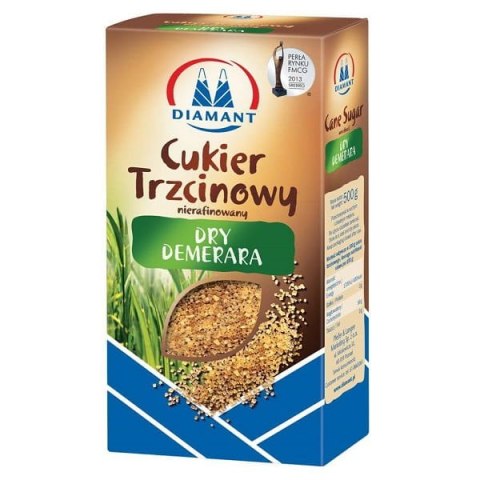 Cukier trzcinowy Dry Demerara 0,5kg. Diamant