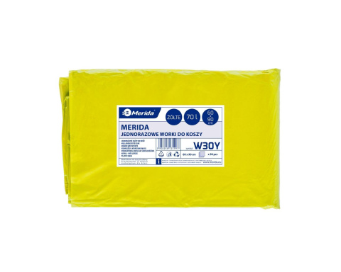 Worek MERIDA 70L. 60x90 opk/50szt. LDP żółty